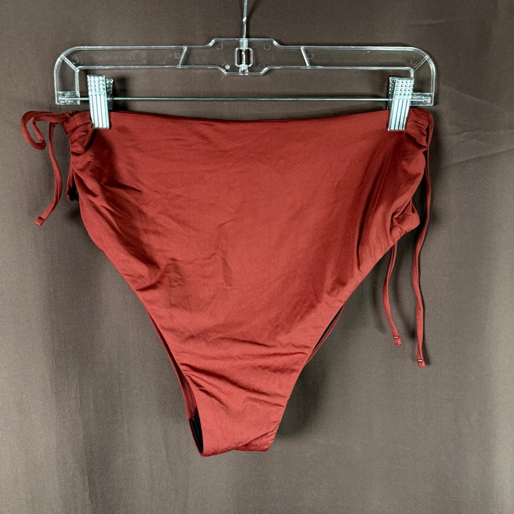 Lands' End Women's‎ 8 Solid Ruched Swim Bikini Bottom